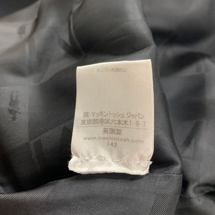 美品◆マッキントッシュ チェスターコート シルク混 ダブルボタン サイズ36 ブラック メンズ MACKINTOSH 【AFA7】