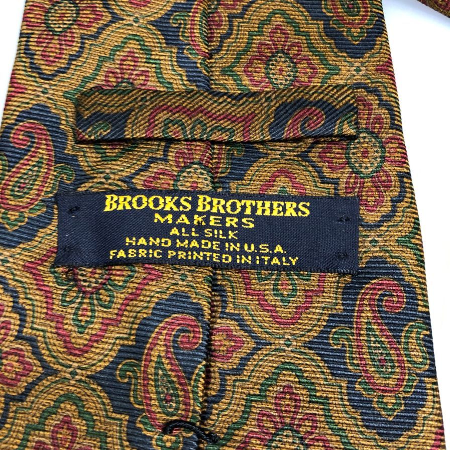 ブルックスブラザーズ ネクタイ メイカーズ アメリカ製 シルク 総柄 ペイズリー ブエンジ系 メンズ Brooks Brothers【AFB50】