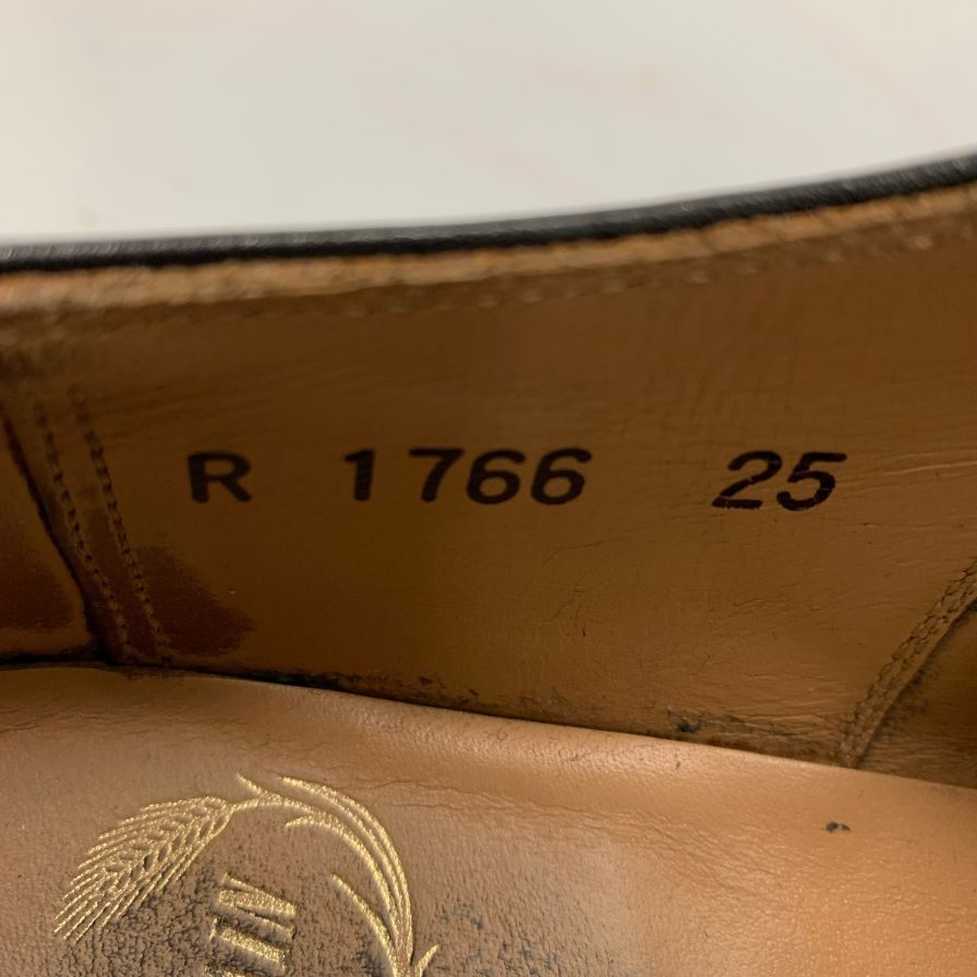 中古◆スコッチグレイン レザーシューズ 1766 ストレートチップ メンズ サイズ25 ブラック SCOTCH GRAIN【AFC41】