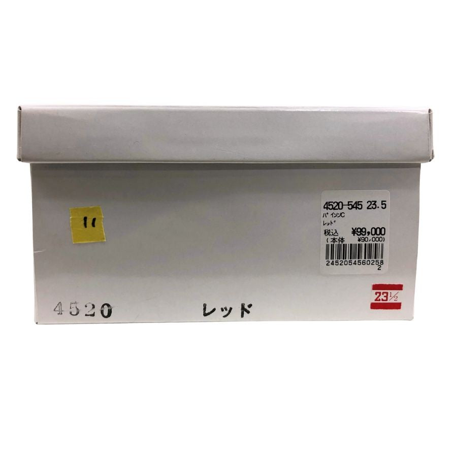 新宿屋 レザーパンプス パイソン 4500-545 23.5cm レディース レッド shinjukuya 約23.5cm【7-14】