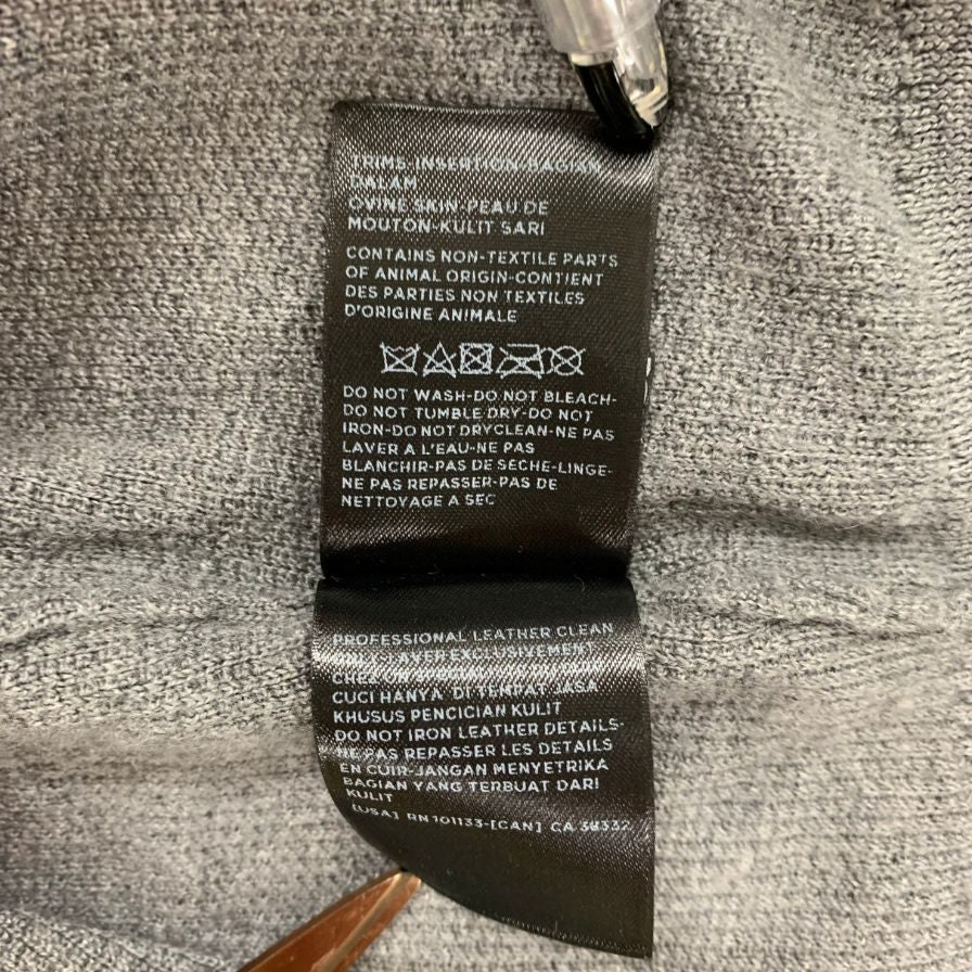 美品◆エルメネジルド ゼニア ハーフジップニット ウール カシミヤ メンズ サイズXXL グレー Ermenegildo Zegna 【AFB36】
