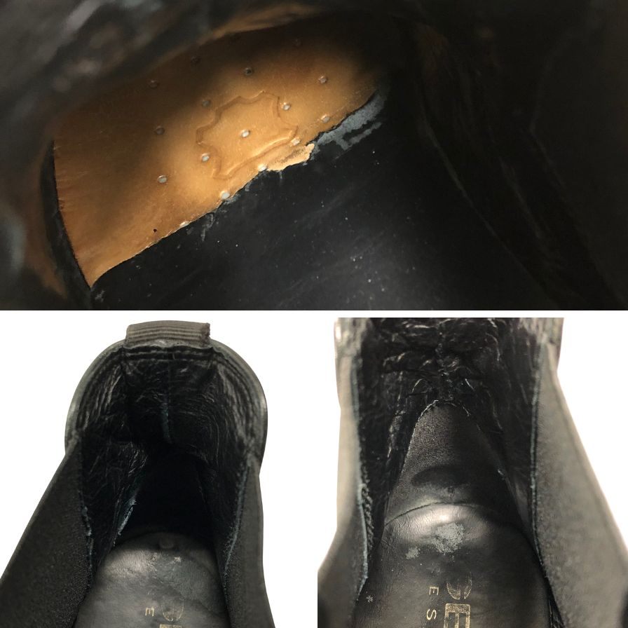 ジェオックス サイドゴアブーツ レザー 黒 メンズ サイズ26 GEOX RESPIRA 約26.0cm【AFC9】