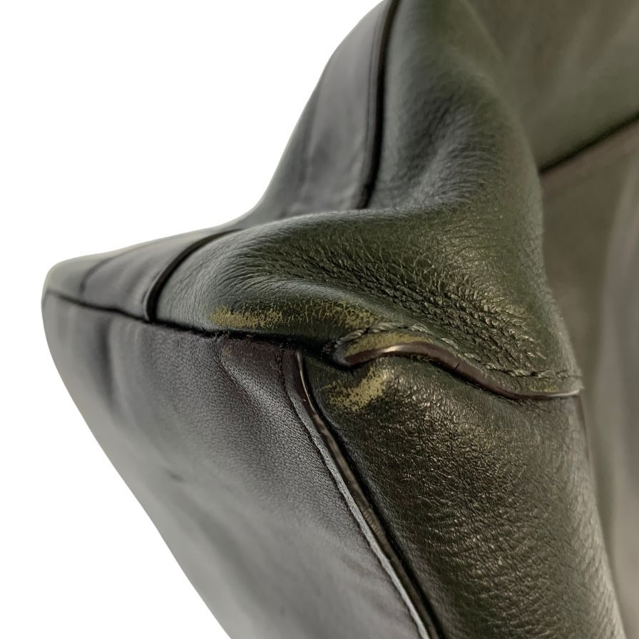 極美品◆コーチ トートバッグ 2WAY F71337 レザー グリーン×ブラウン メンズ COACH【AFE4】
