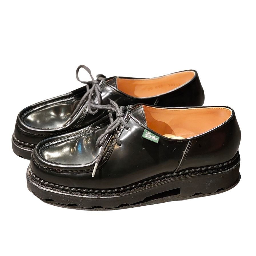 パラブーツ レザーシューズ ミカエル チロリアン カーフ ブラック メンズ サイズ39 PARABOOT MICHAEL 約24.0cm【LA】【中古】