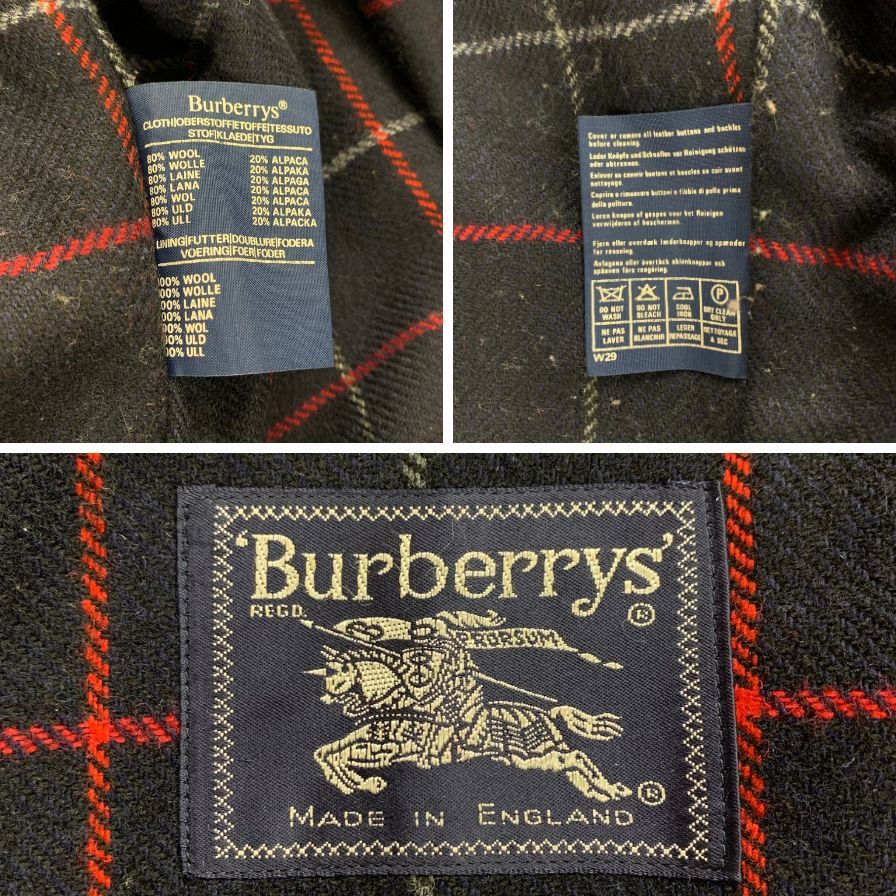 美品◆バーバリー ブルゾン スウィングトップ 80S 旧タグ イングランド製 ネイビー メンズ サイズ表記なし Burberry 【AFA7】