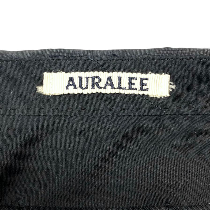 オーラリー スラックス パンツ フィンクス ナイロン ワイド パンツ ストライプ A21SP02FN ネイビー系 メンズ サイズ4 AURALEE 【AFB25】