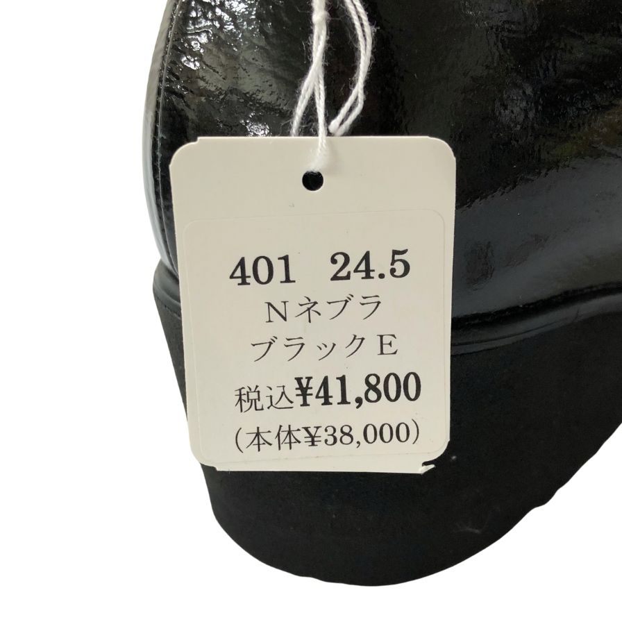 ジュンジュンバイ新宿屋 パンプス 401 レザー ブラック サイズ24.5 レディース Jun.Jun by shinjukuya 約24.5cm【7-15】
