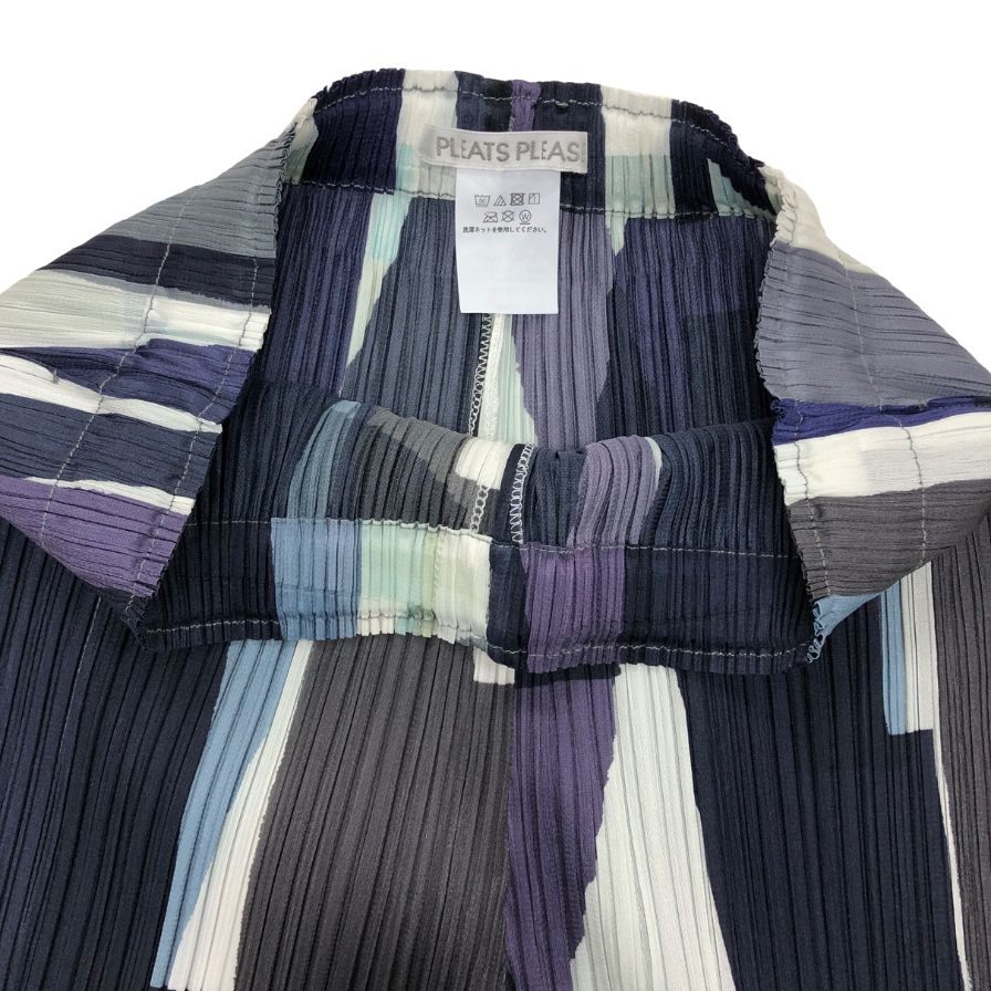 プリーツプリーズ モノグラムプリーツストレートパンツ 30周年記念 サイズ4 PP31JF712 PLEATS PLEASE ISSEY MIYAKE 【AFB10】