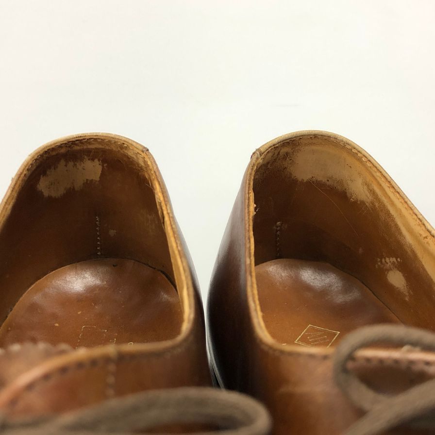 エーボンハウス レザーシューズ クロケット&ジョーンズ製 パンチドキャップトゥ ブラウン サイズUK8E メンズ AVON HOUSE 約26.5cm【AFC1】