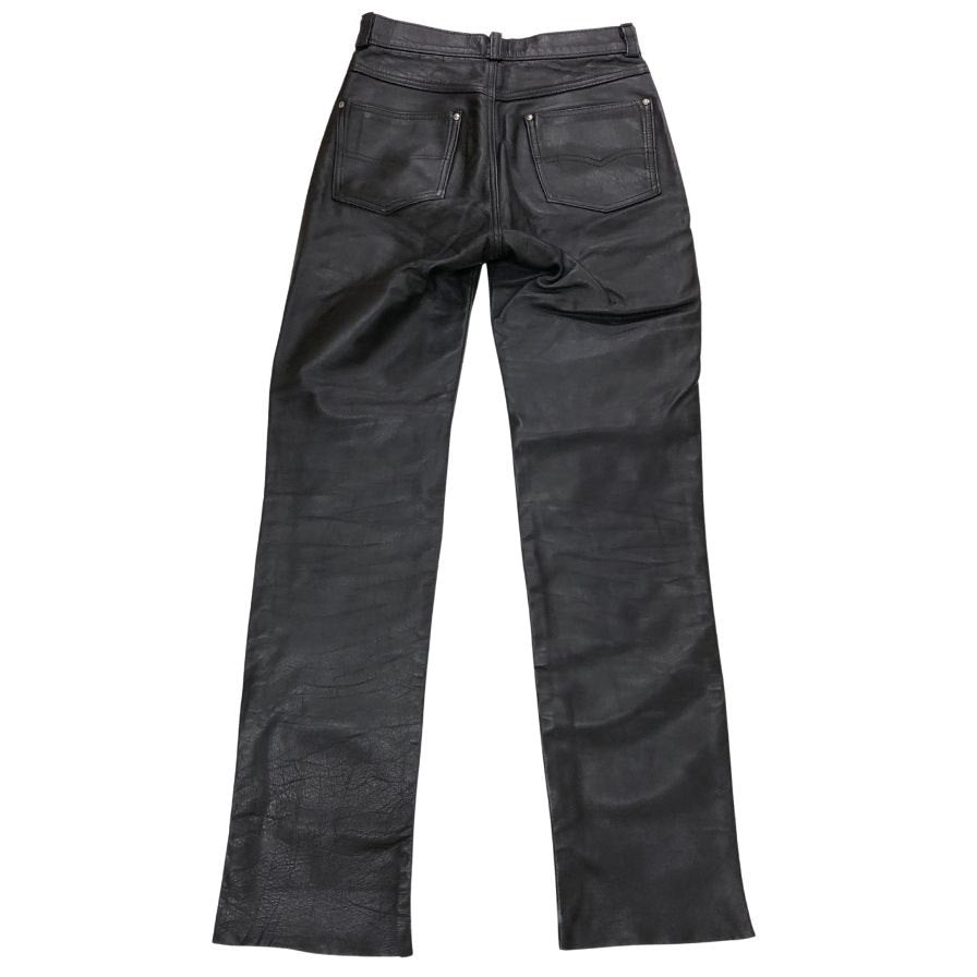 ショット レザーパンツ 600 サイズ W28 ブラック SCHOTT 【AFB47】