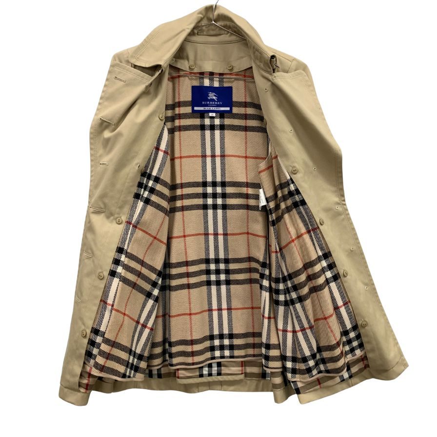 中古◆バーバリー ブルーレーベル トレンチコート コットン 裏地ノバ柄 サイズ38 レディース ベージュ FRF16-596-40 BURBERRY BLUE LABEL 【AFB11】