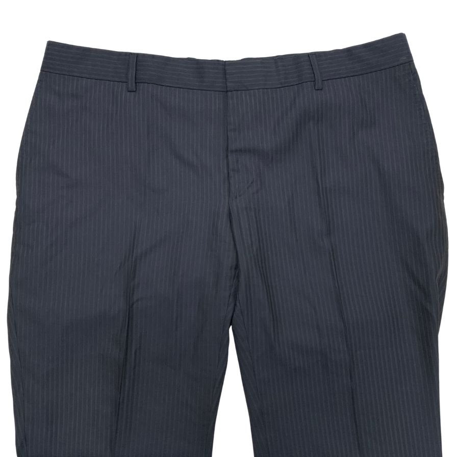 グッチ スーツ セットアップ 2Bジャケット ウール×シルク ブラック ストライプ 28JNF1 メンズ サイズ56 GUCCI【AFA2】