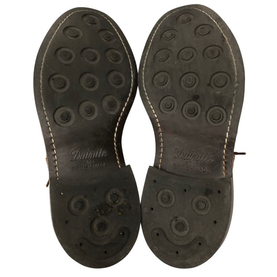 トリッカーズ レザーシューズ バートン ウィングチップ M5633 ベージュ メンズ サイズ8 Tricker`s BOURTON ビジネスシューズ 約26.5cm【LA】【中古】
