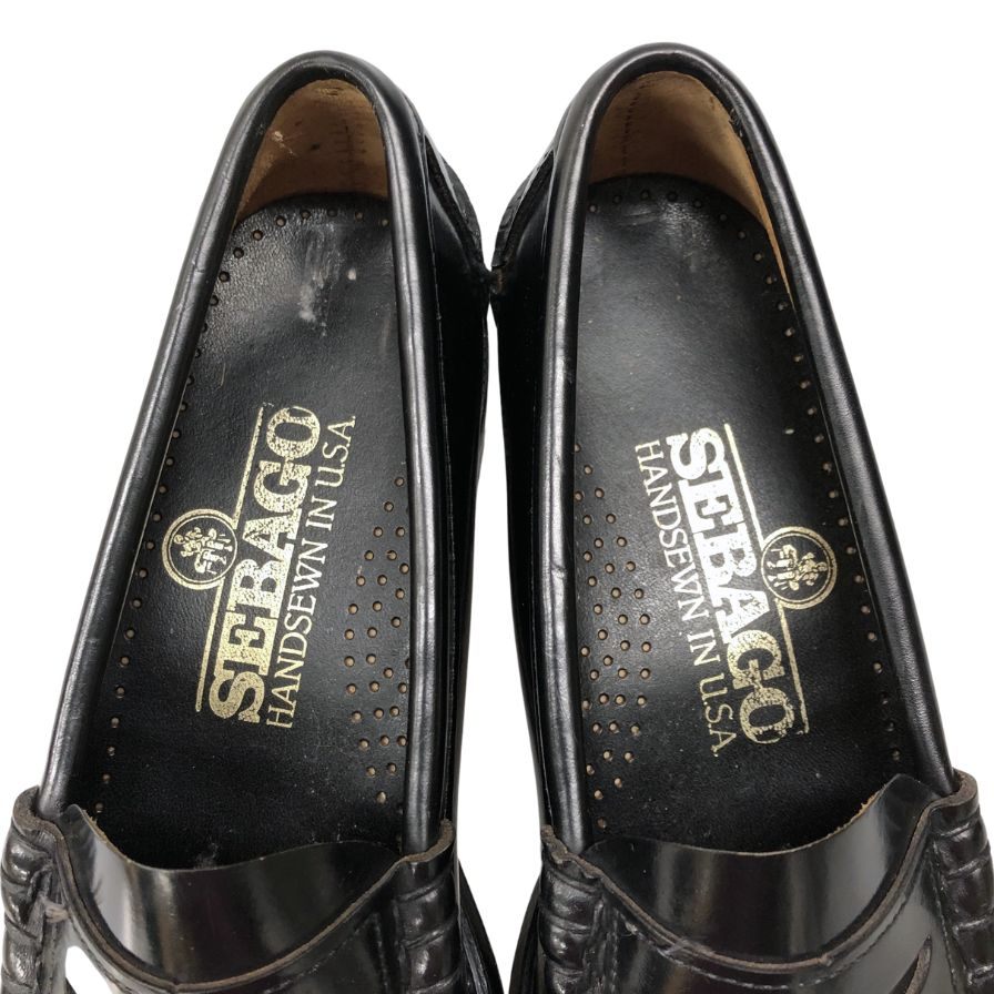 セバゴ コイン ローファー レザー シューズ ペニー USA製 ブラック メンズ サイズUS7.5 SEBAGO 約25.5cm【AFC8】