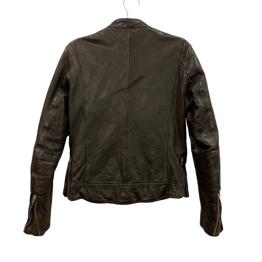 美品◆ユナイテッドアローズ ディストリクト シングルライダースジャケット サイズM ブラウン メンズ UNITED ARROWS District 【AFA22】