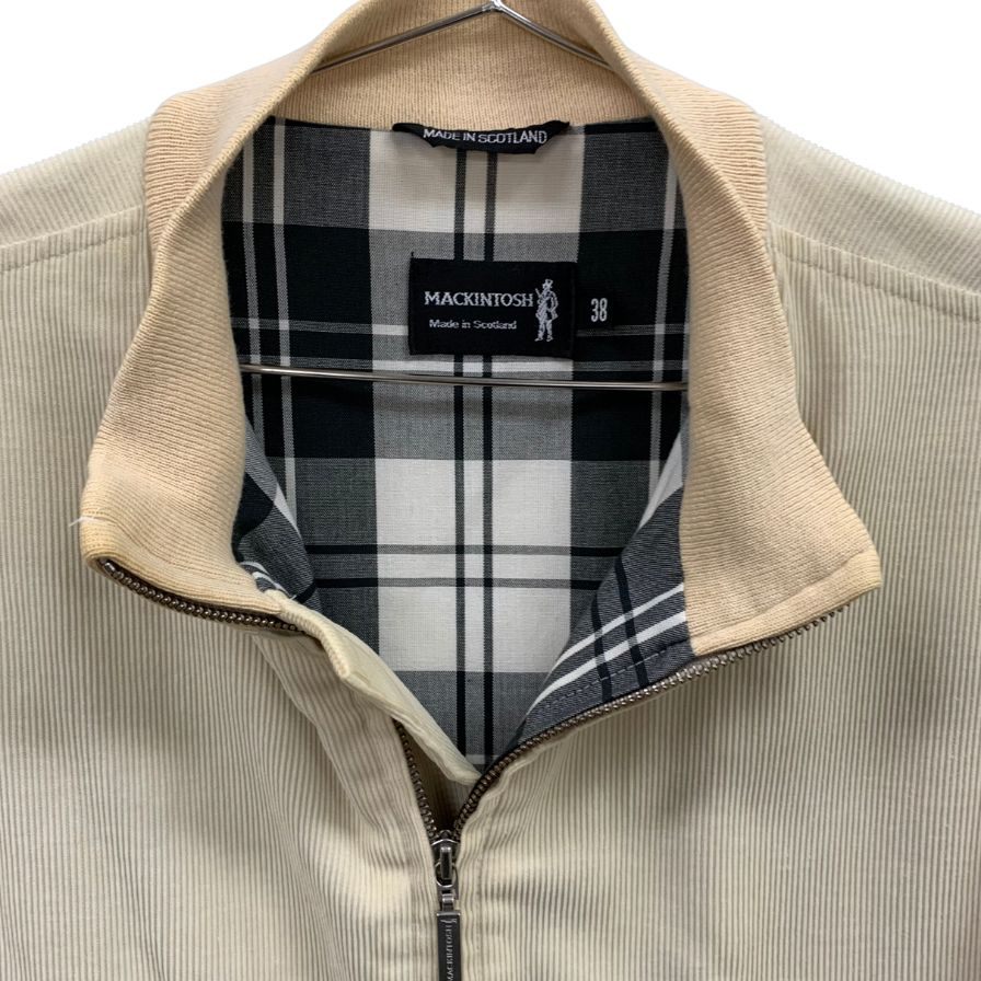 美品◆マッキントッシュ ブルゾン フライトジャケット コーデュロイ スコットランド製 メンズ ベージュ サイズ38 MACKINTOSH 【AFF19】