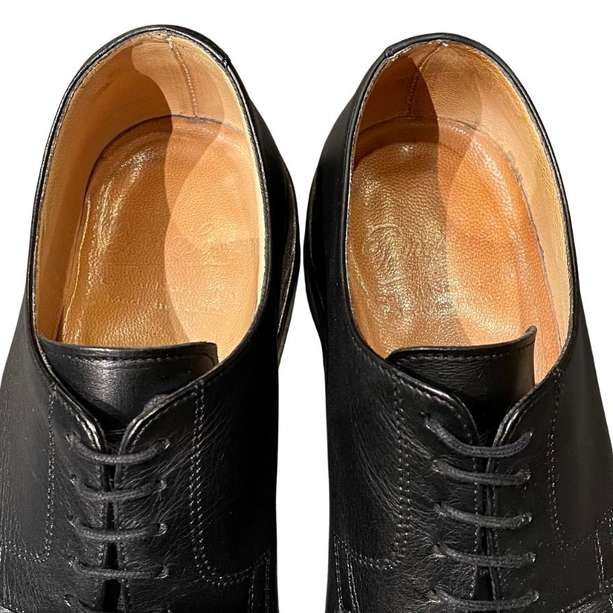パラブーツ レザーシューズ ルソー Uチップ カーフ メンズ サイズUK7.5 ブラック PARABOOT ROUSSEAU ビジネスシューズ 約26.5cm【LA】【中古】