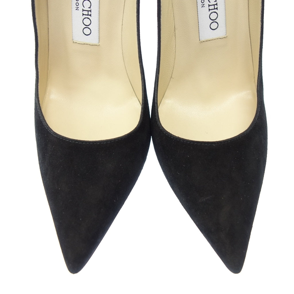 美品◆ジミーチュウ ハイヒール パンプス スエード ブラック サイズ35.5 レディース JIMMY CHOO【AFC31】