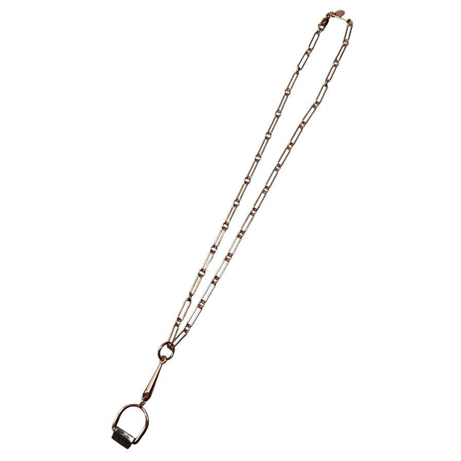 エルメス ネックレス エリタージュ エケストルPM ピンクゴールド レディース HERMES【AFI9】