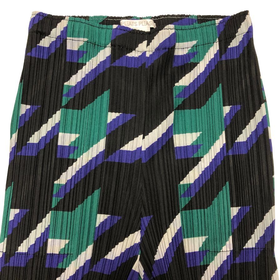 プリーツプリーズ パンツ 幾何学模様 サイズ3 PP11-JF713 PLEATS PLEASE ISSEY MIYAKE 【AFB10】
