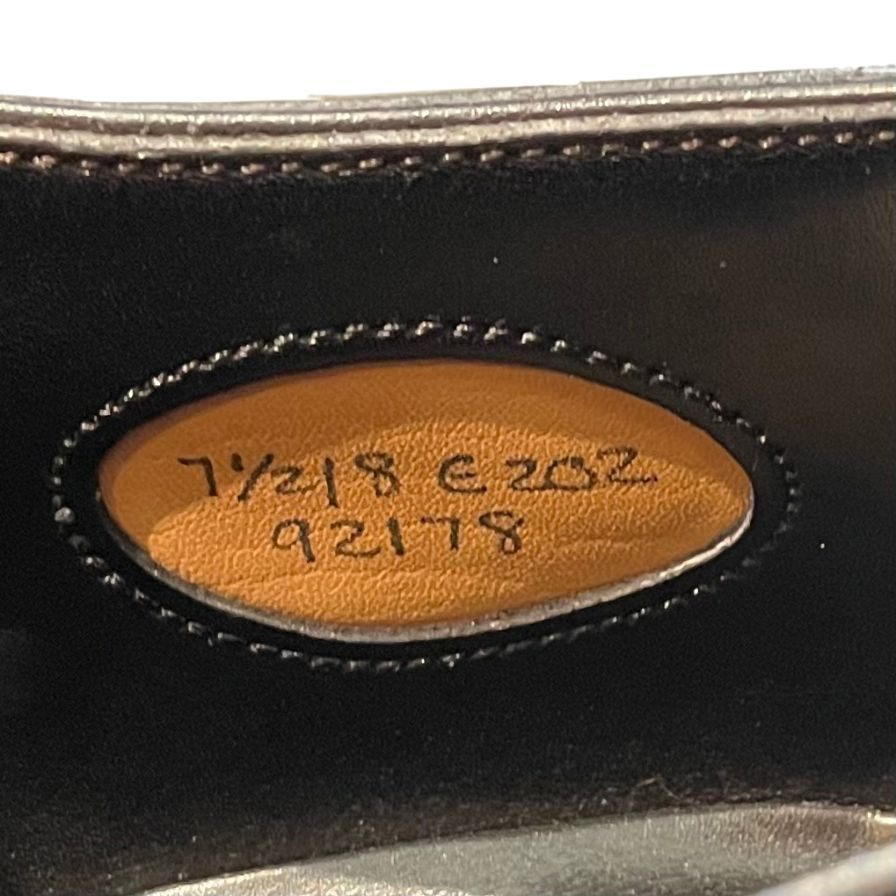 エドワードグリーン レザーシューズ ストレートチップ チェルシー 202ラスト ブラック UK7.5E EDWARD GREEN CHELSEA ビジネスシューズ 約26.0cm【LA】【中古】