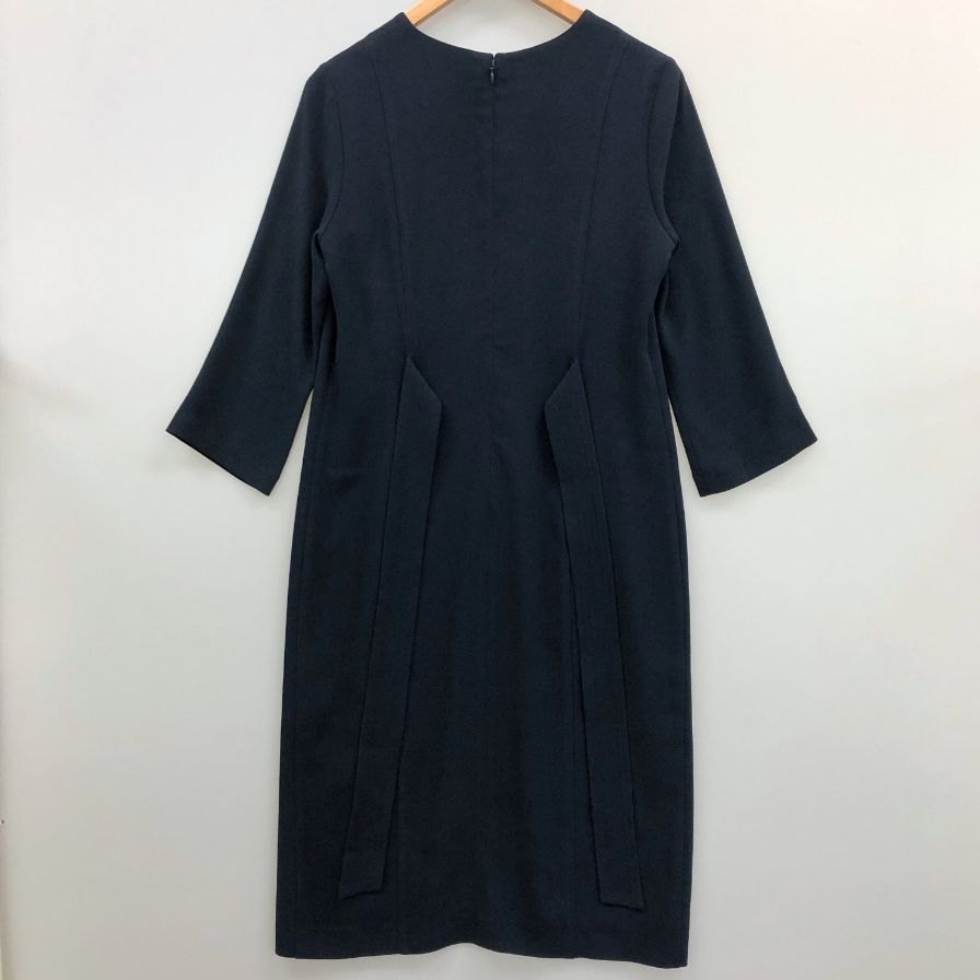 中古◆セオリー リュクス ワンピース バックジップ ネイビー サイズ38 レディース theory luxe 【AFB8】