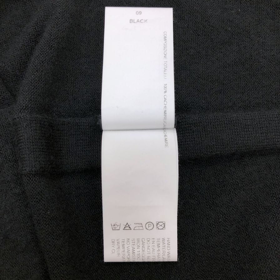 中古◆リックオウエンス カシミア100% 半袖 トップス 襟&袖リブ仕様 STROBE F/W 22 レデイース サイズS ブラック Rick Owens 【AFB48】