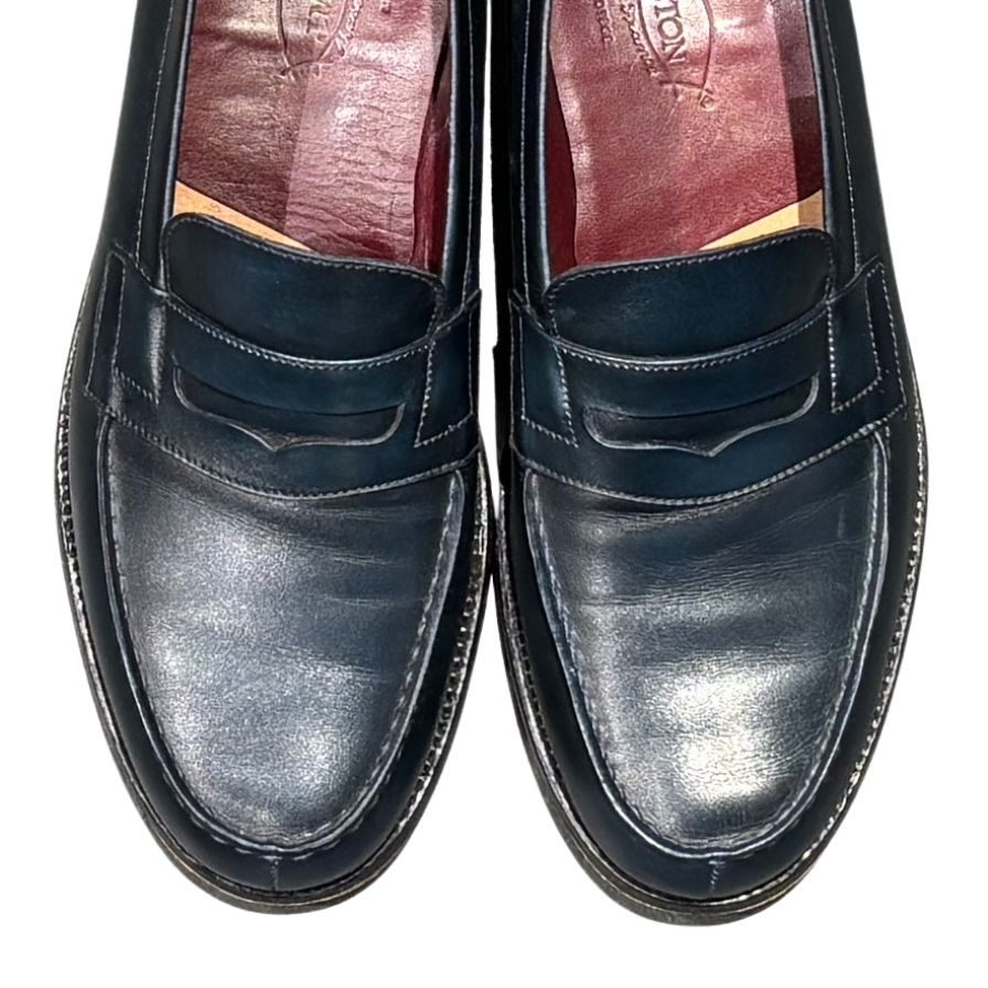 ジェイエムウエストン レザーシューズ 180 シグネチャーローファー カーフ ボックスカーフ ブルー メンズ サイズ5.5C J.M.WESTON ローファー 約24.0cm【LA】【中古】