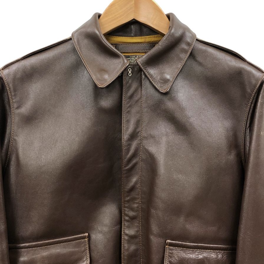 中古◆バズリクソンズ A-2 フライトジャケット ホースハイド BR80563 ブラウン系 サイズ38 メンズ BUZZ RICKSON’S 【AFG1】