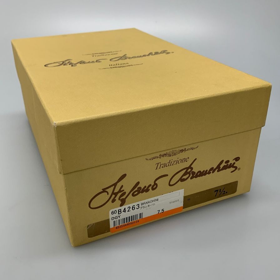 ステファノブランキーニ レザーシューズ B4263 ホールカット ネイビー サイズUK7.5 メンズ Stefano Branchini 約26.0cm【AFD7】