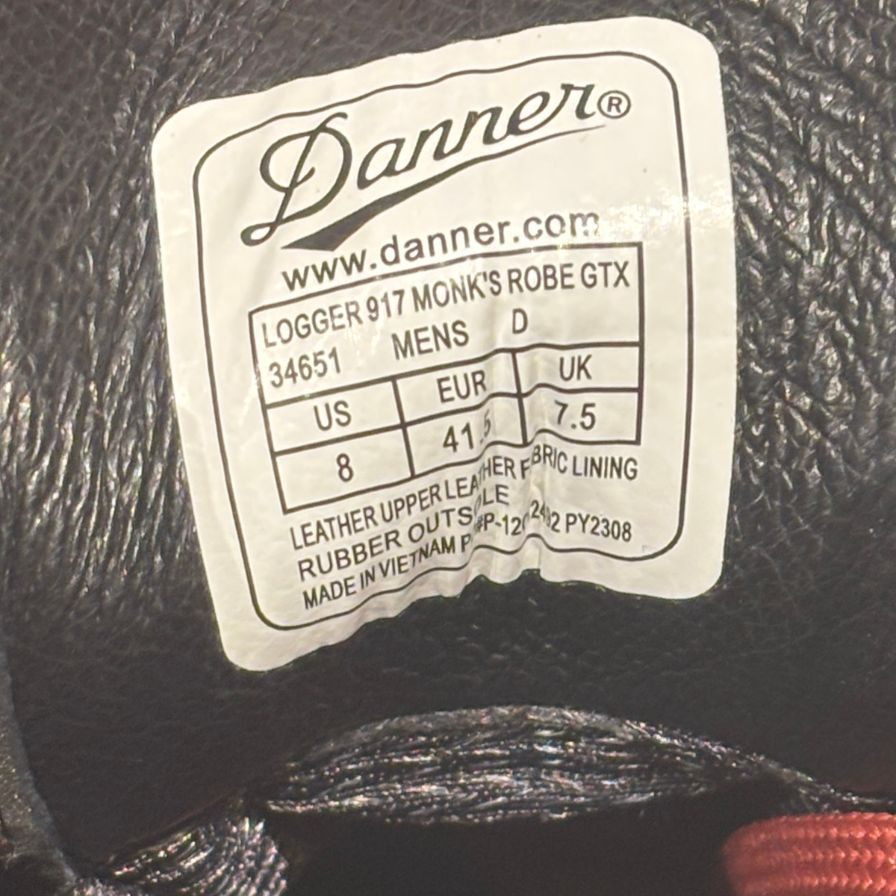 ダナー ブーツ レザーブール ロガー 34651 917 ブラウン メンズ US8 Danner 約26.5cm【LA】【中古】