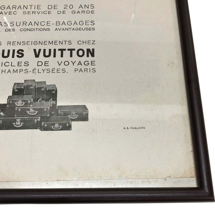 ルイヴィトン ポスター モノグラム トランク 1932年代 ヴィンテージ 額付き Louis Vuitton【AFE13】【中古】