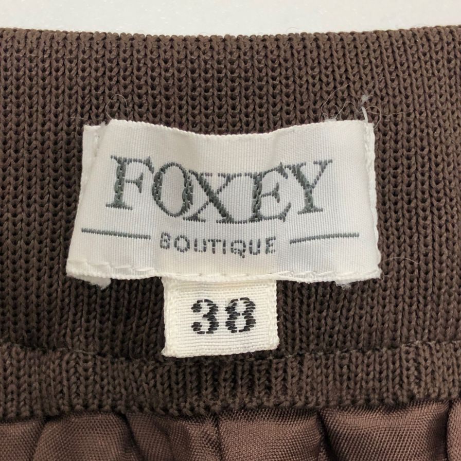 フォクシー ブティック ショートパンツ ニット ハーフ ウエストゴム ブラウン レディース サイズ 38 FOXEY BOUTIQUE 【AFB3】
