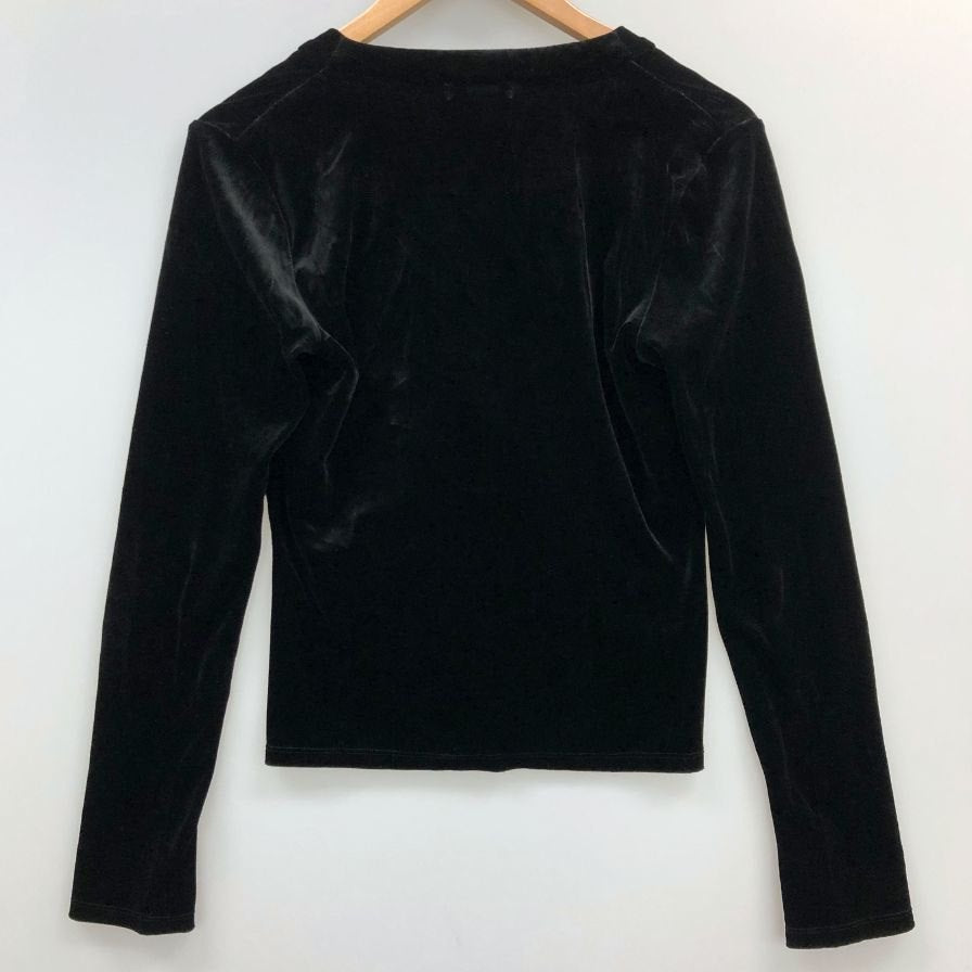 美品◆フォクシー ニューヨーク ベロア風カーディガン ブラック 40サイズ 19842-ARJAY50 FOXEY NEW YORK 【AFB8】