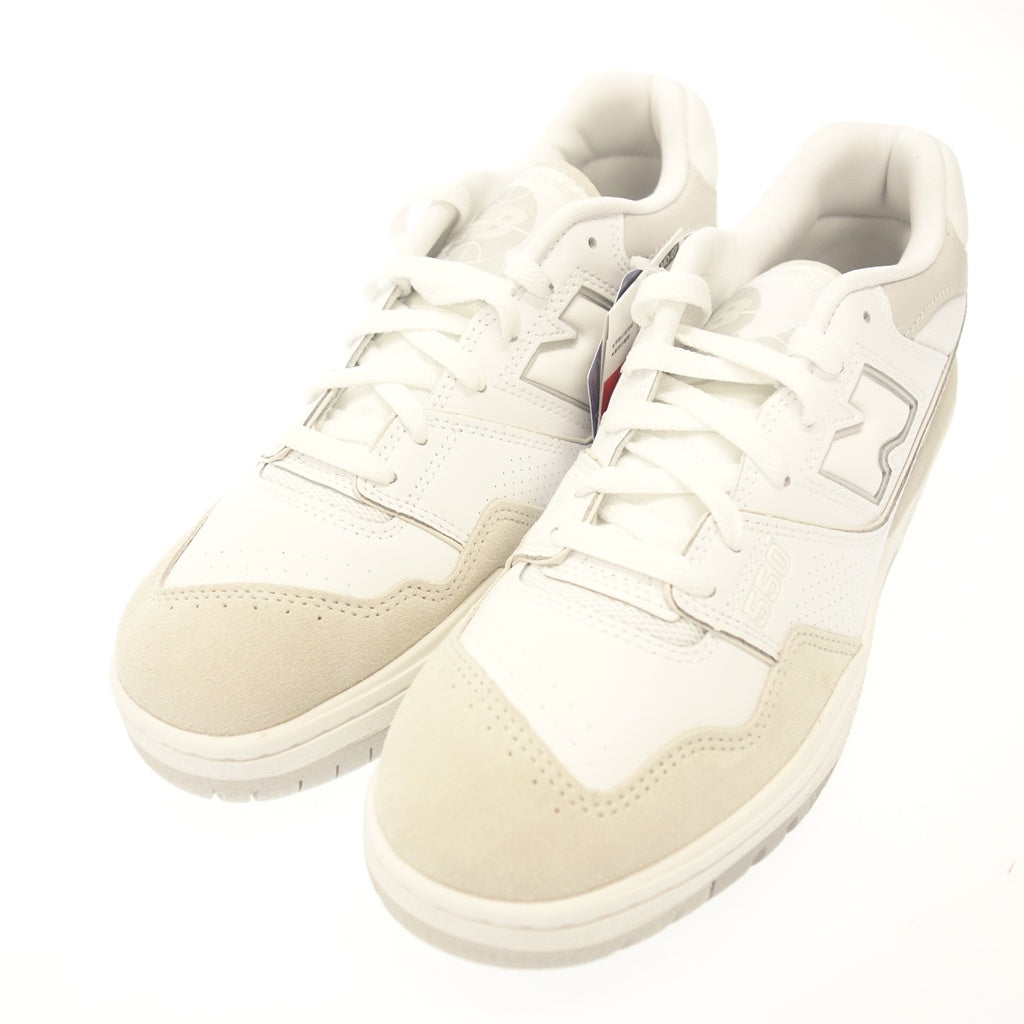 未使用◆ニューバランス スニーカー BB550NCB 28cm メンズ ホワイト&グレー系 new balance【AFD2】