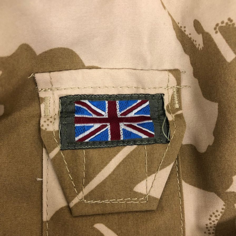 美品◆イギリス軍 コンバットスモックジャケット カモフラ柄 メンズ サイズ170/104 ベージュ系 【AFA9】