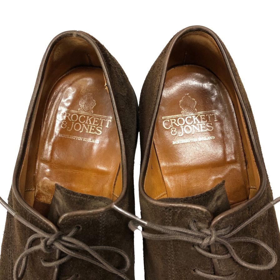 クロケット&ジョーンズ レザーシューズ ウースター スエード ブラウン メンズ サイズ9.5 E CROCKETT&JONES worcester ビジネスシューズ 約28.0cm【LA】【中古】