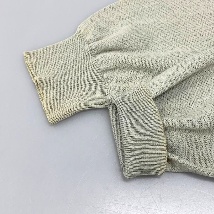 中古◆ザノーネ ニット クルーネック 毛100% メンズ グリーン系 サイズ48 ZANONE 【AFB28】
