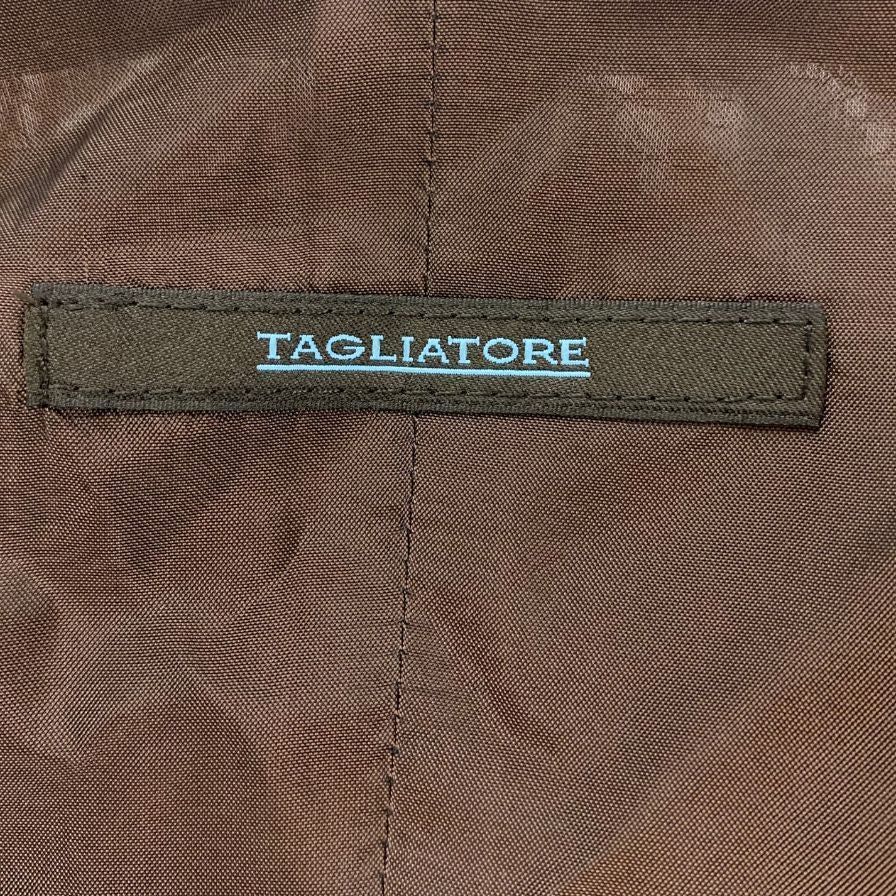 極美品◆タリアトーレ ジレ メランジ ネイビーブラウン系 サイズ50 TAGLIATORE 【AFB6】