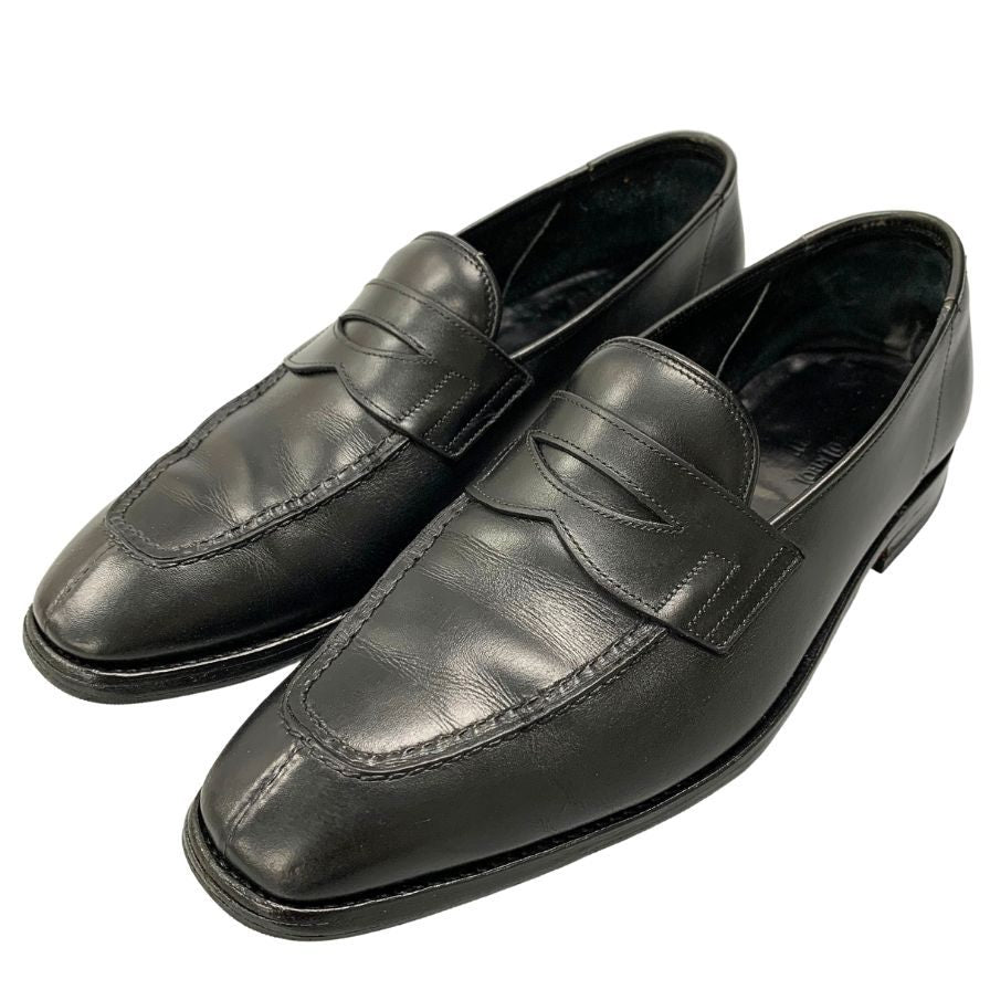 ジョンロブ レザーシューズ ローファー アシュレイ 4596ラスト ブラック メンズ サイズUK7E JOHNLOBB ASHLEY ローファー 約25.5cm【LA】【中古】