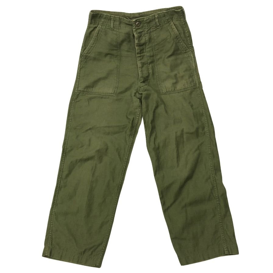アメリカ軍 70年代 ベイカーパンツ ユーティリティ OG-107 USA製 オリーブ メンズ サイズ L程度 US ARMY