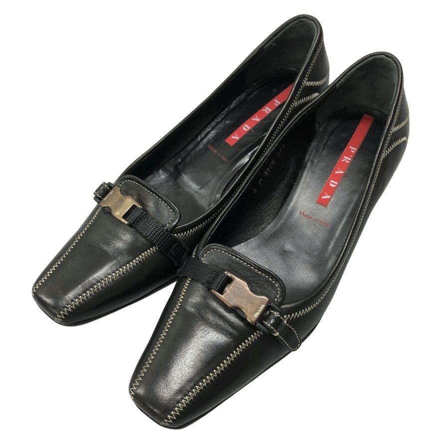 プラダ パンプス 3168 レザー レディース サイズ24cm PRADA 約24.0cm【AFD13】