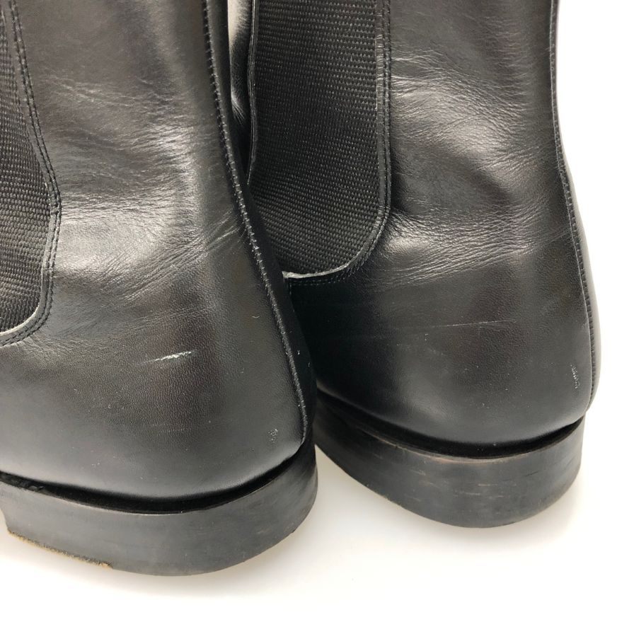 宮城興業 銀座田屋オーダー サイドゴアブーツ カーフ ブラック サイズUK10想定 MIYAGIKOGYO 約28.5cm【AFC6】