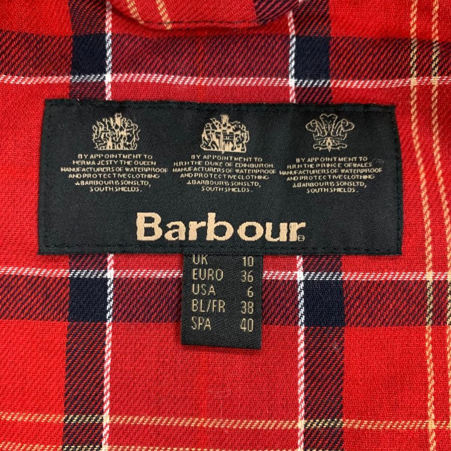 美品◆バブアー ジャケット 1702236 スペイ フード オイルド コットン100% ブラック系 サイズ10 レディース Barbour 【AFB6】