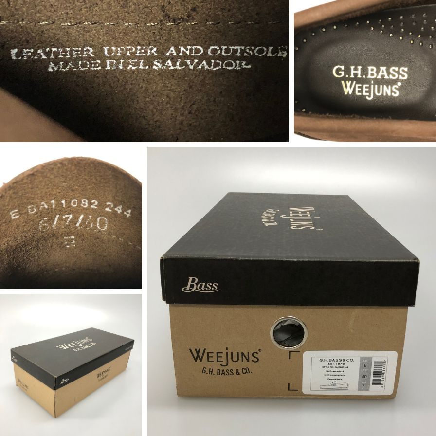 ジーエイチバス ローファー ウィージャンズ ヘリテージ スエード サイズ7 メンズ ブラウン G.H.Bass&Co. WEEJUNS ローファー 約25.5cm【LA】【中古】