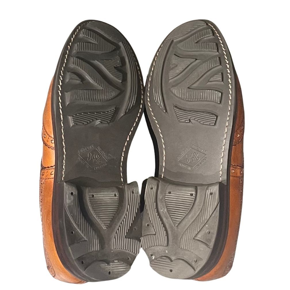 トリッカーズ バートン ウイングチップ M5633 ウィートキャバリエ ブラウン メンズ サイズUK8 Tricker's ビジネスシューズ 約27.0cm【LA】【中古】