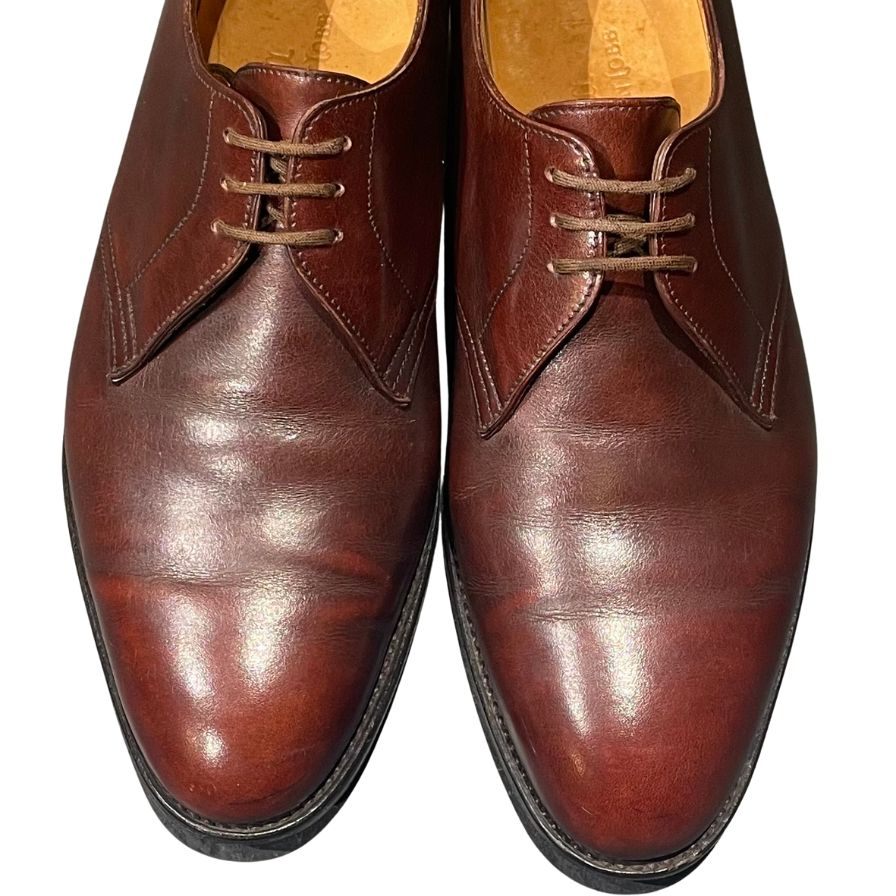 ジョンロブ レザーシューズ プレーントゥ ペリエ ブラウン サイズ6E メンズ JOHN LOBB PERRIER ビジネスシューズ 約25.5cm【LA】【中古】