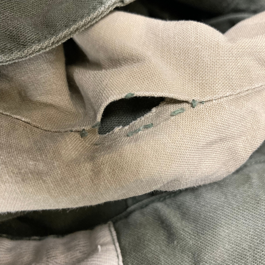 中古◆フランス軍 カーゴパンツ M64 60or70年代 レディース オリーブ サイズ68c FRENCH ARMY VINTAGE【AFB4】