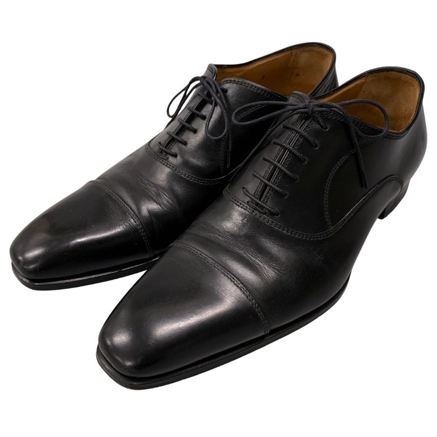ステファノブランキーニ レザーシューズ ストレートチップ カーフ サイズ7 ブラック メンズ Stefano Branchini 約25.5cm【AFC35】