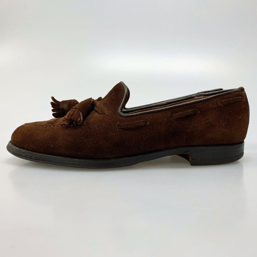 クロケット&ジョーンズ スエード タッセルローファー 6212-3095-01 ブラウン サイズ6E メンズ 革靴 CROCKETT&JONES CAVENDISH3 約24.5cm【AFD13】